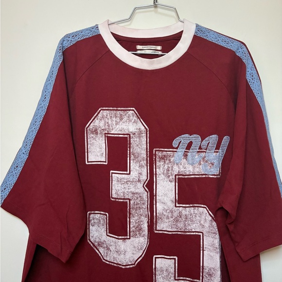 NWOT By Anthropologie Oversized Sporty Tee Size Large - Picture 6 of 15